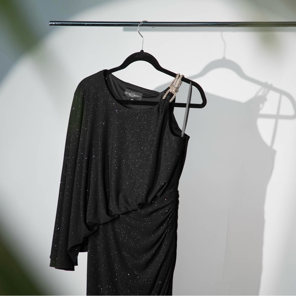 Betsy & Adam Black Sparkly Maxi Dress, Size 4 – Luxurious & Classy, Never Worn. - Picture 1 of 11